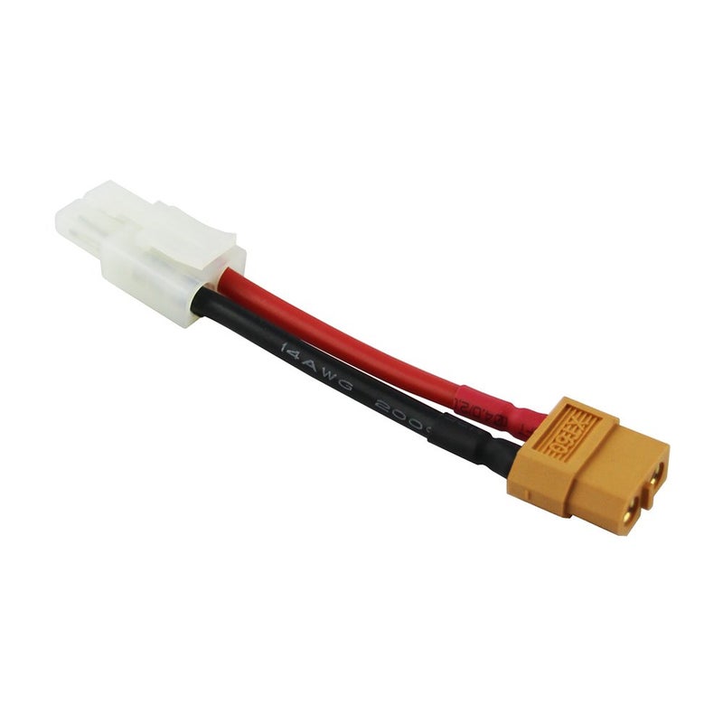 OliYin 3pcs compatible with Big Tamiya Male to Female XT60 Connector Adapter 14awg 1.96inch Wire for NiCd NiMH Dynamite Packs(pack of 3) - Image 3